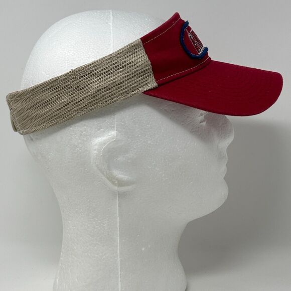 California Angels Visor Hat Cap Anaheim MLB Baseball Trucker Mesh Strapback Red - Picture 7 of 9